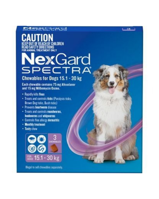 NexGard Spectra For Dogs 15.1-30kg