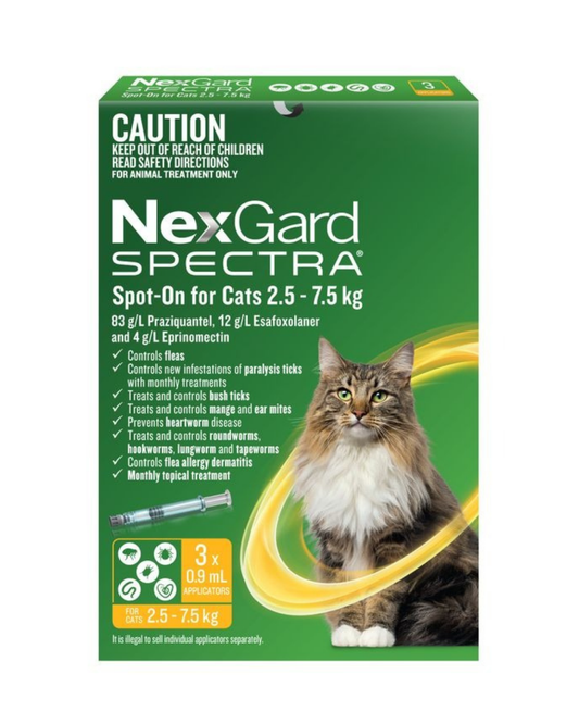 NexGard Spectra For Cats 2.5-7.5kg