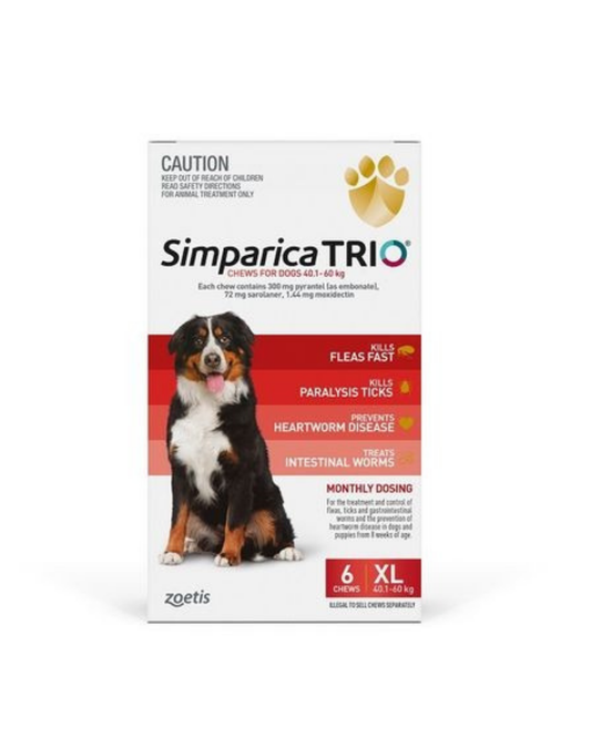 Simparica Trio for Dogs 40.1-60kg Brown