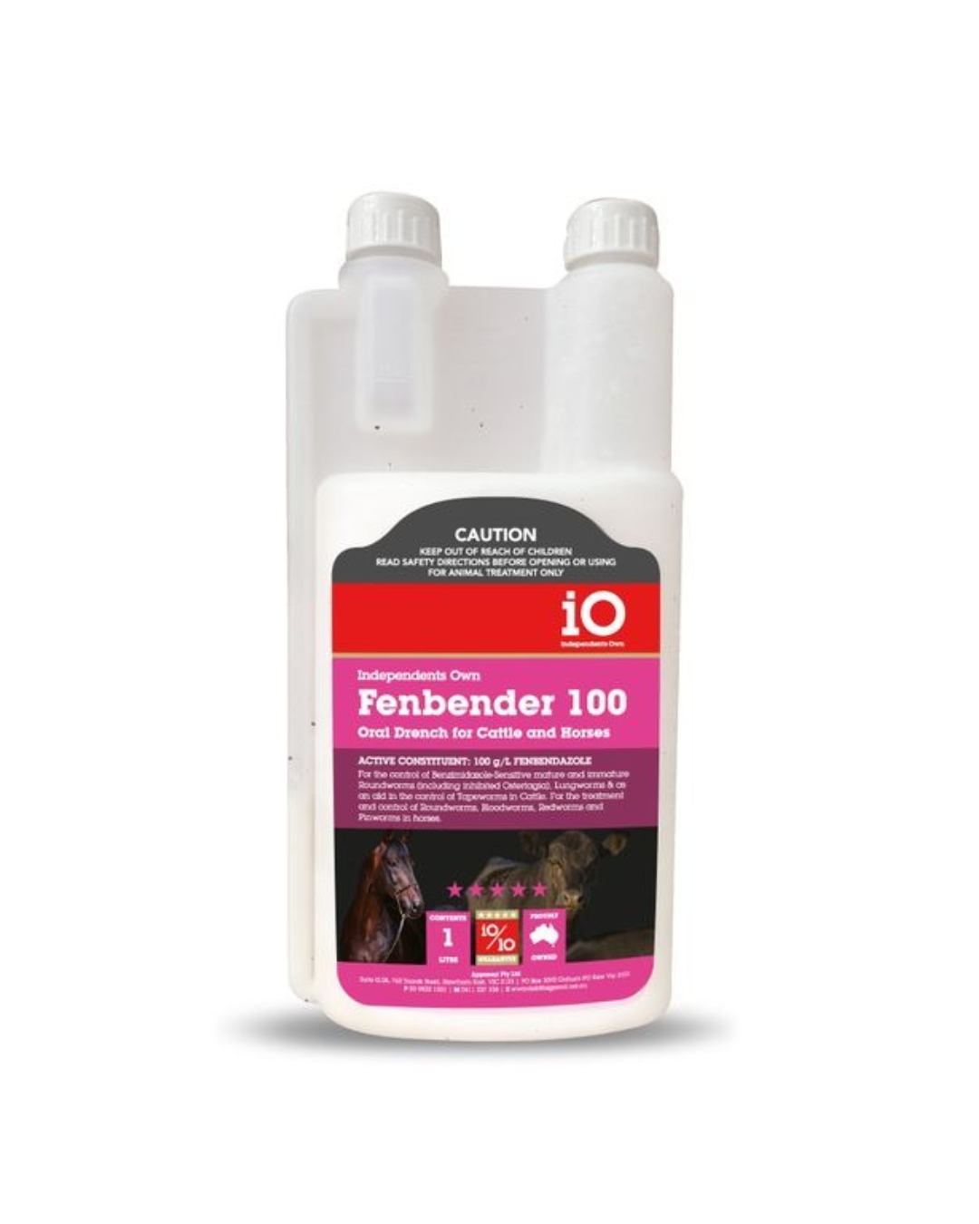 iO Fenbender 100 bottle on a white background